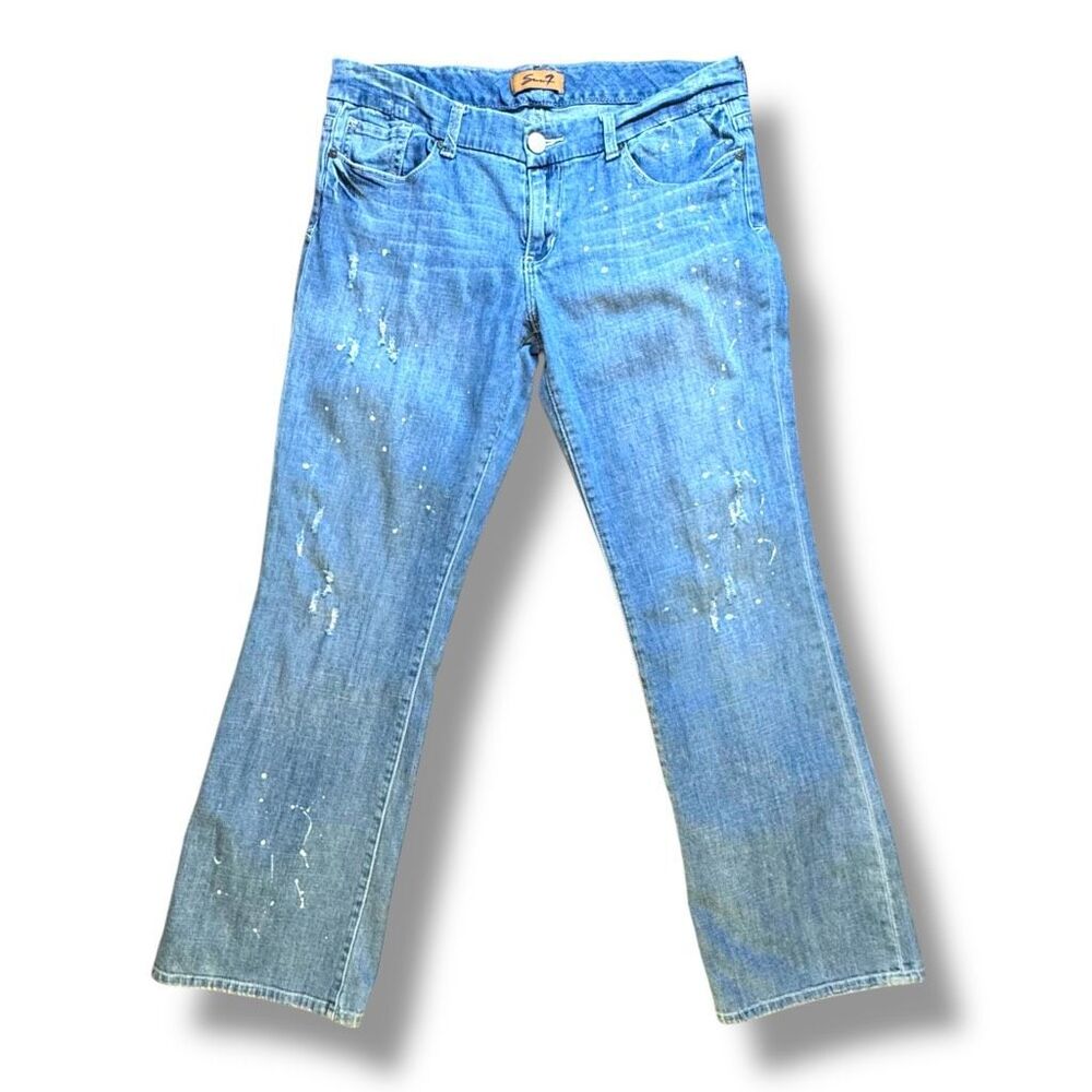 Seven7 Paint Splash Bootcut Jeans Sz 32